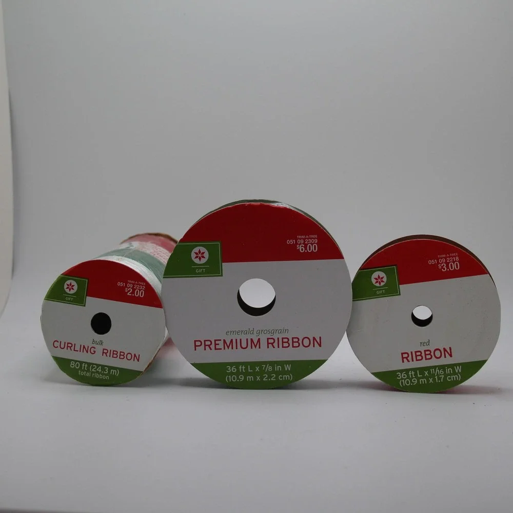 Christmas Gift Ribbon Lot - Red‎ Green White Curling Premium - Target